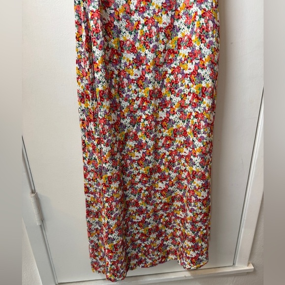 Faithfull the Brand X Lennox Midi Ditzy Floral White Red Yellow Dress Size Small - Picture 8 of 14